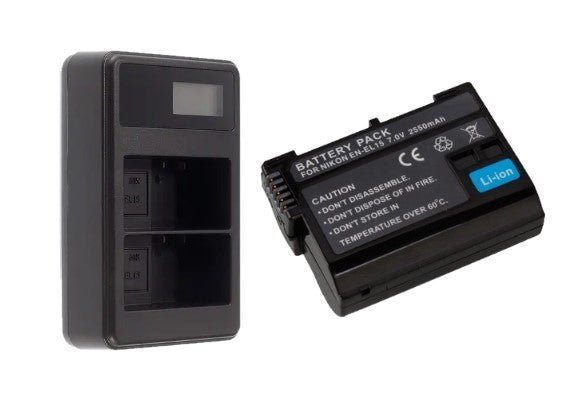 Replacement Battery + LCD Charger for Nikon Camera | EN-EL15 - Office Catch