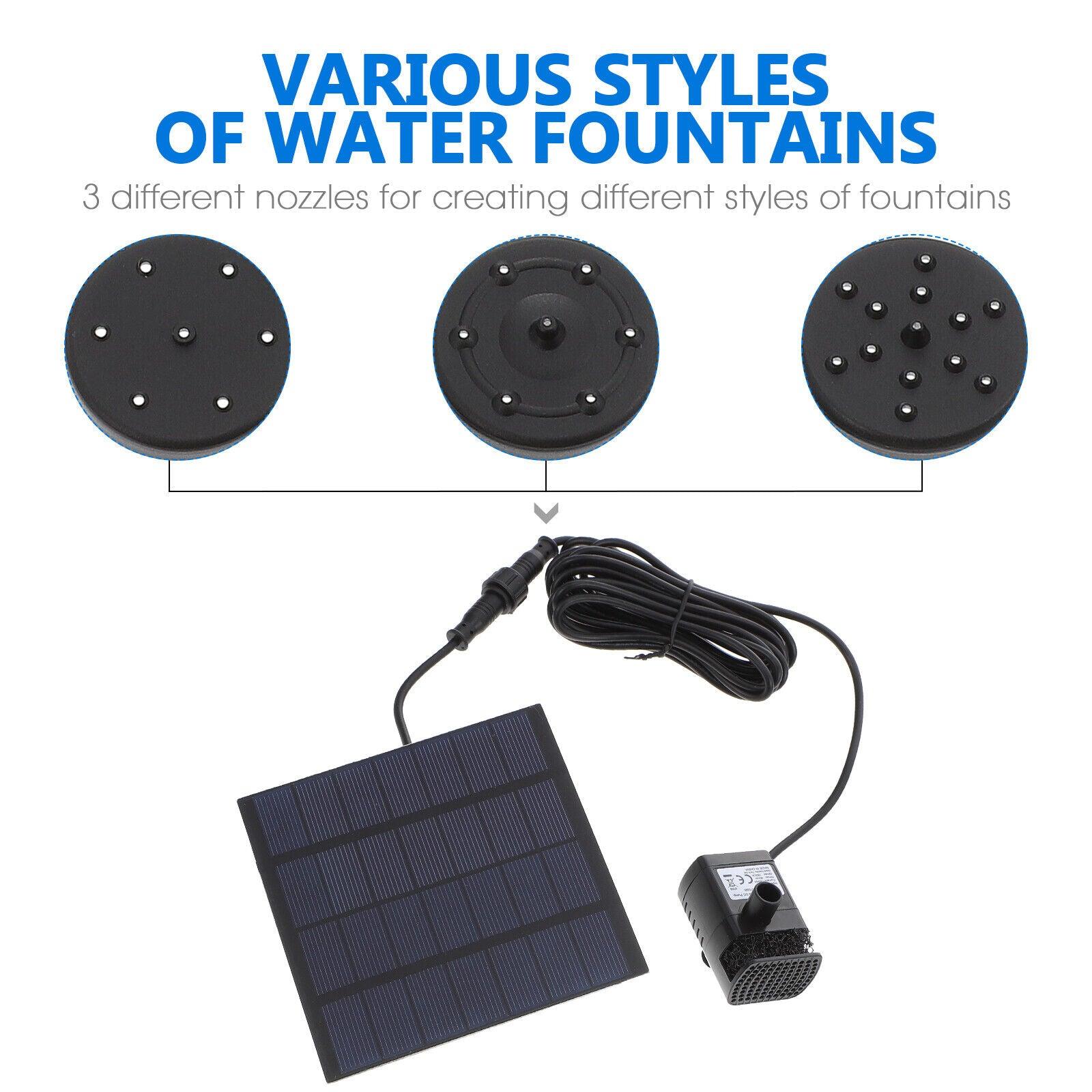 Solar Powered Water Pump For Fountains, Bird Baths, Submersible. - Office Catch