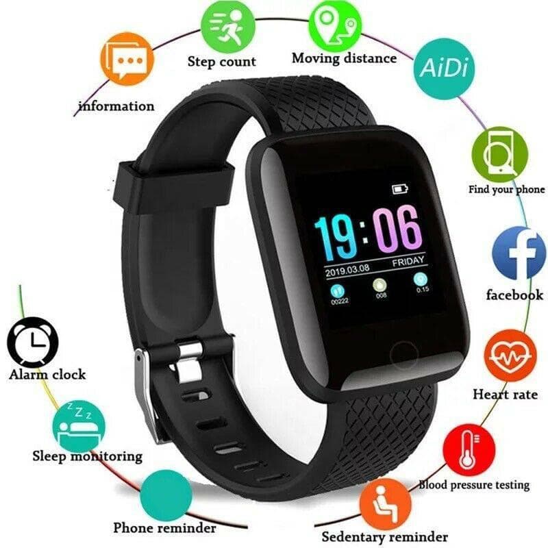 Sports Smart Watch Bracelet With Fitness Tracker Heart Rate And Blood Pressure Pedometer - Office Catch