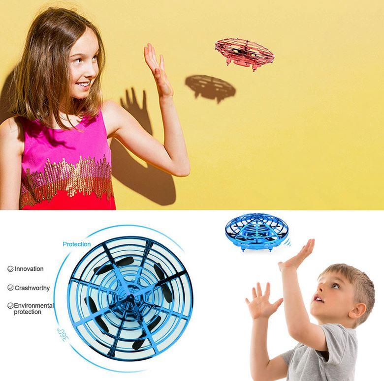 UFO Mini Drone, Kids UFO Drone Toy Hand Helicopter RC Quadcopter Infrared Induction - Office Catch