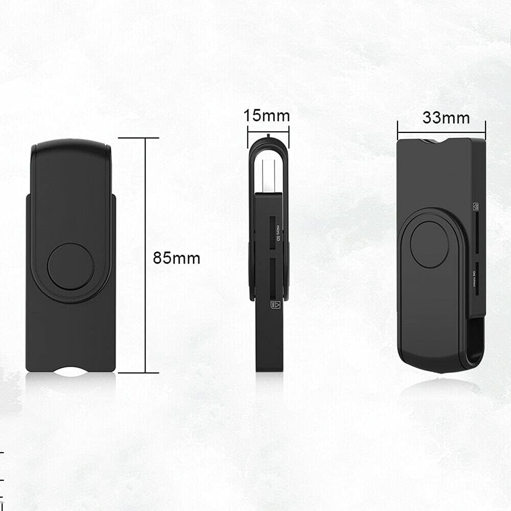 USB Smart Card Reader SD/TF/CAC/DOD/HC/MMC Micro SD Memory ID Bank Sim Card Adapter - Office Catch