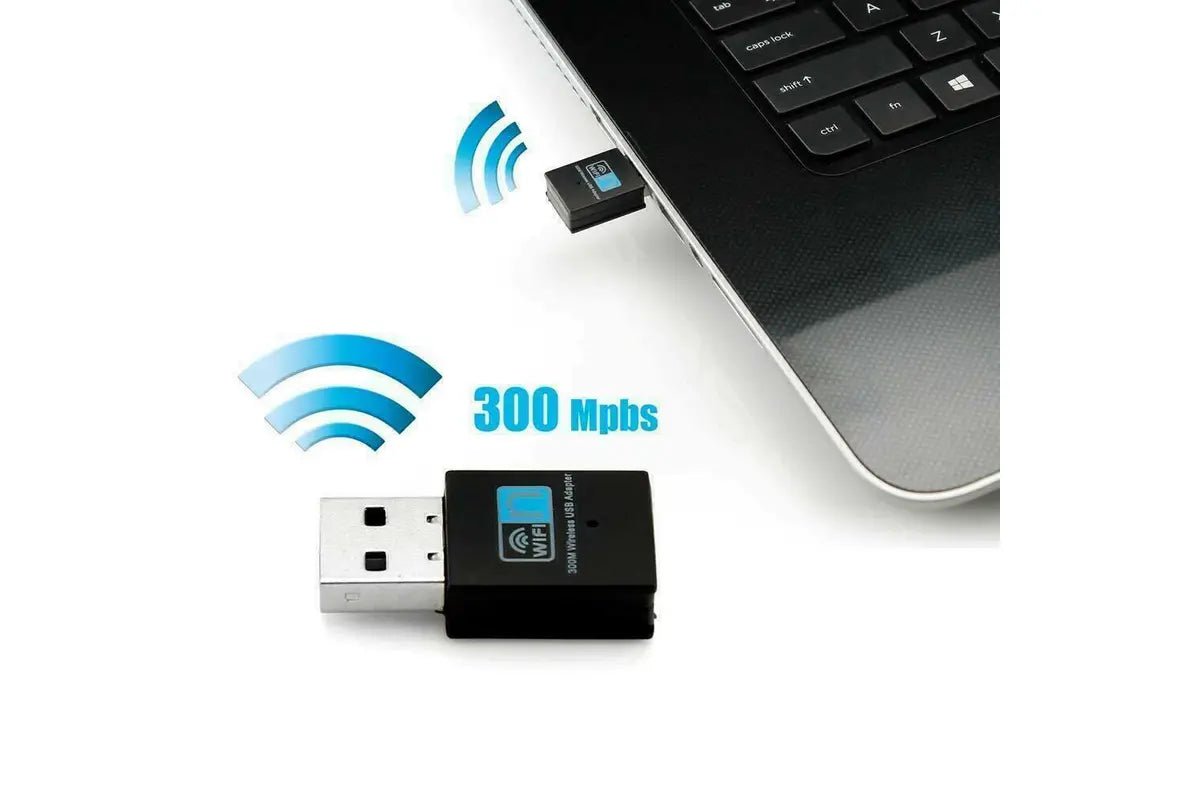 USB Wireless N WiFi Adapter Dongle Network LAN Card 802.11n 300Mbps Windows 10 11 - Office Catch