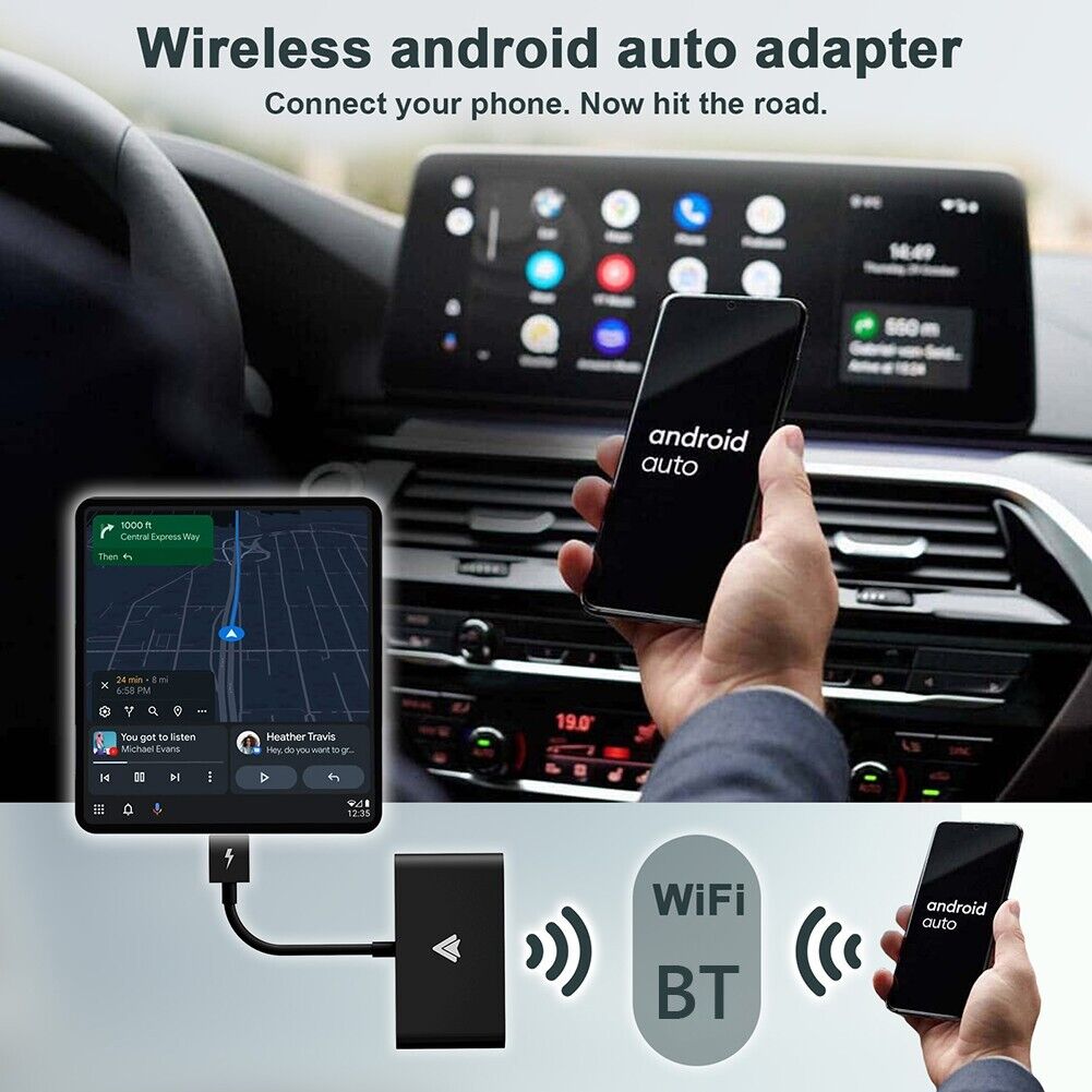 USB Wireless Receiver For Apple Carplay Adapter bluetooth Auto Navigation Stereo - Office Catch