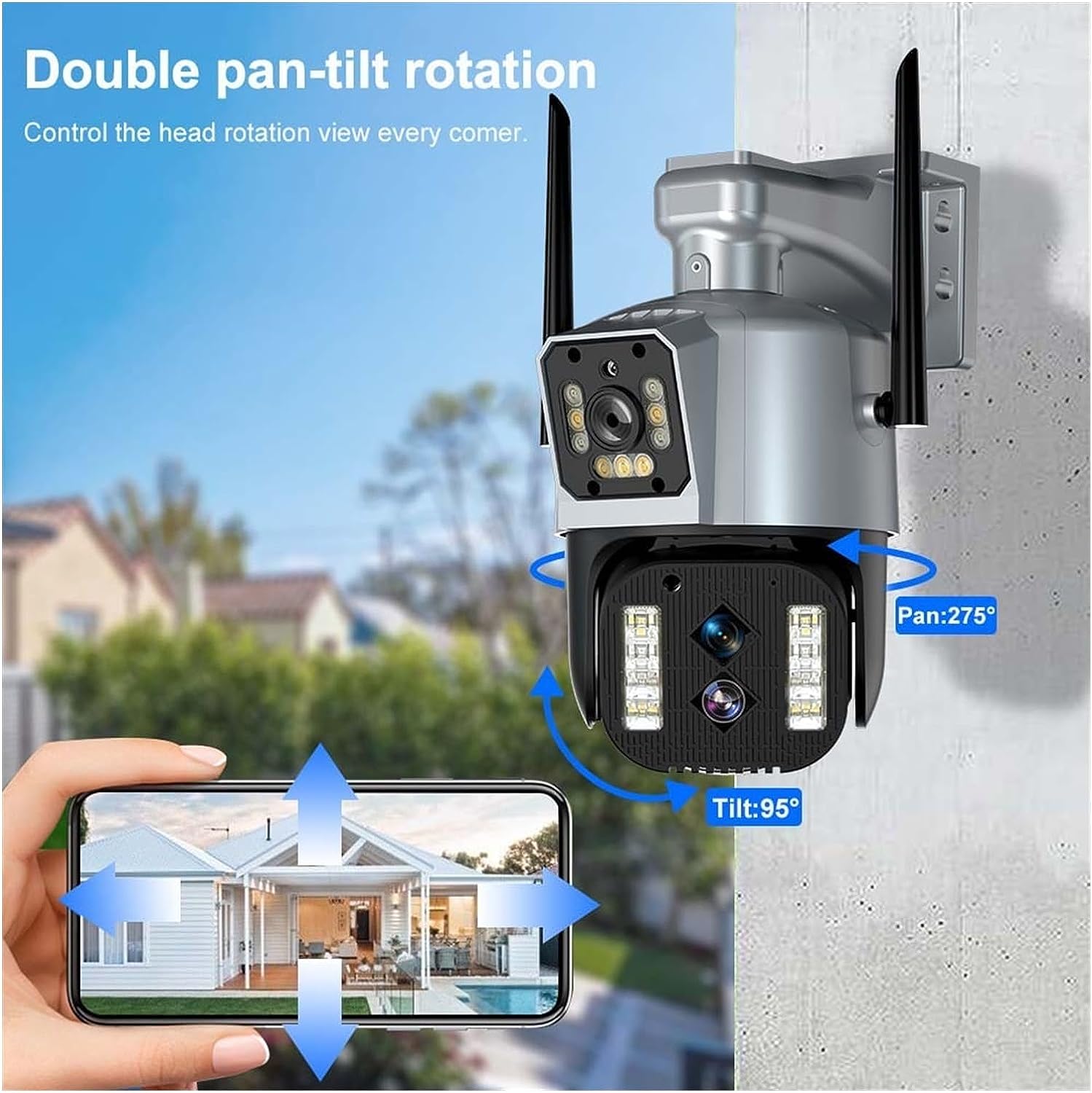 WIFI Outdoor Camera 10X Zoom 4MP Tracking Security Cam - Office Catch