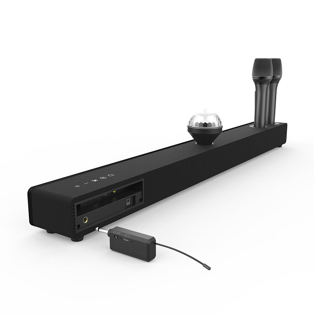 Wireless Bluetooth Karaoke Soundbar W/ 2 Wireless Microphones. - Office Catch