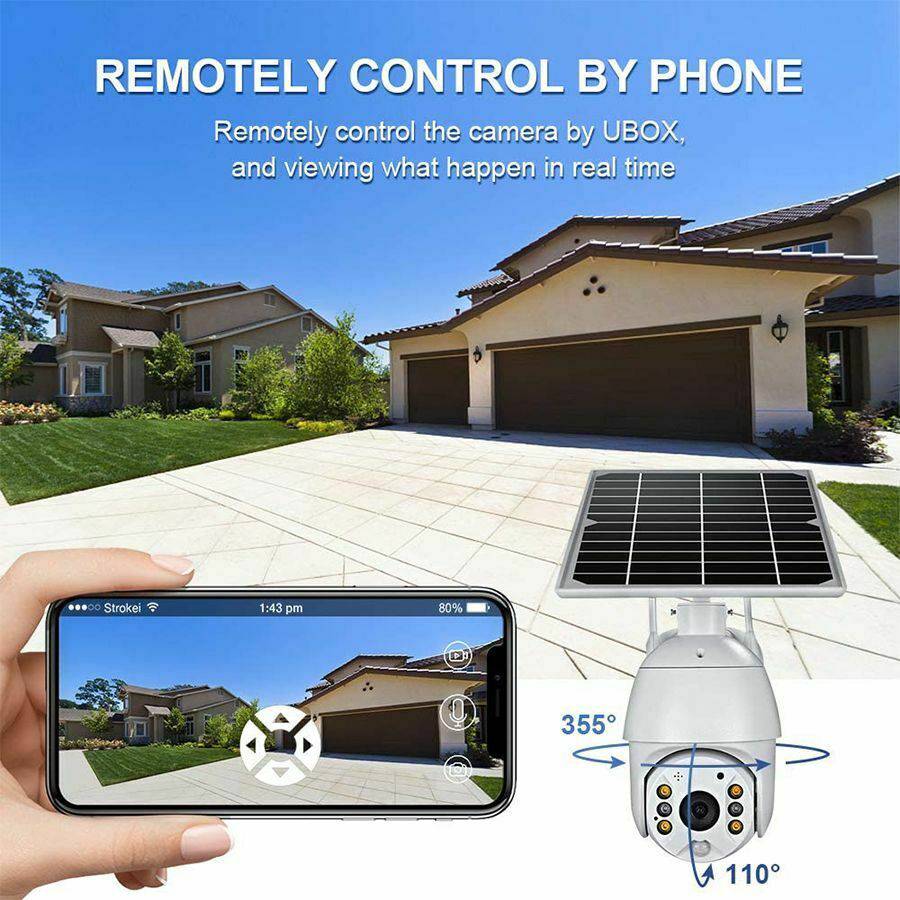 Wireless LED WIFI Solar Powered Security Camera - Office Catch